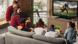 friends watching sports on boom tv